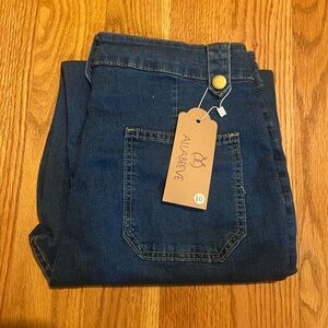 Women's Dark Blue Flare Jeans